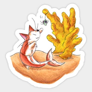 Coral Cat Tree Sticker